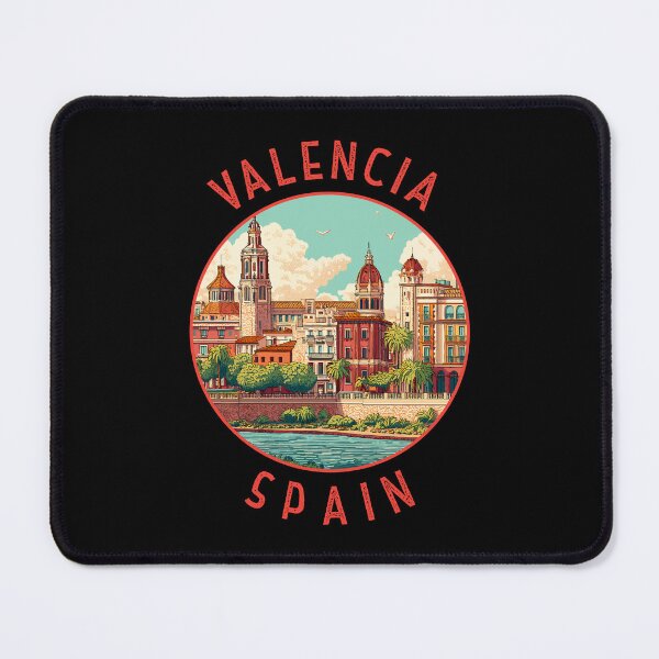 Item preview, Valencia Spain Retro Distressed Circle designed and sold by KrisSidDesigns.