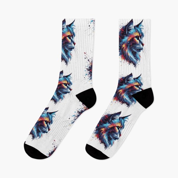 Item preview, Majestic Splash Cat – Vibrant Abstract Watercolor Feline Art designed and sold by MoodCircuit.