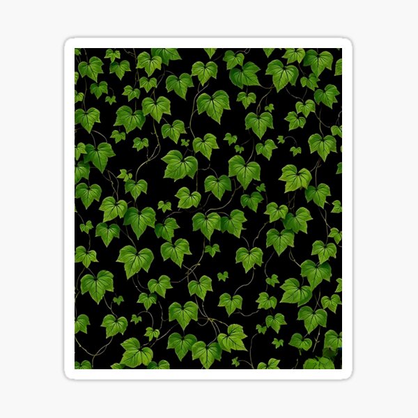 Item preview, Elegant Green Vine Pattern - Botanical Design on Black designed and sold by M.B.Designing.