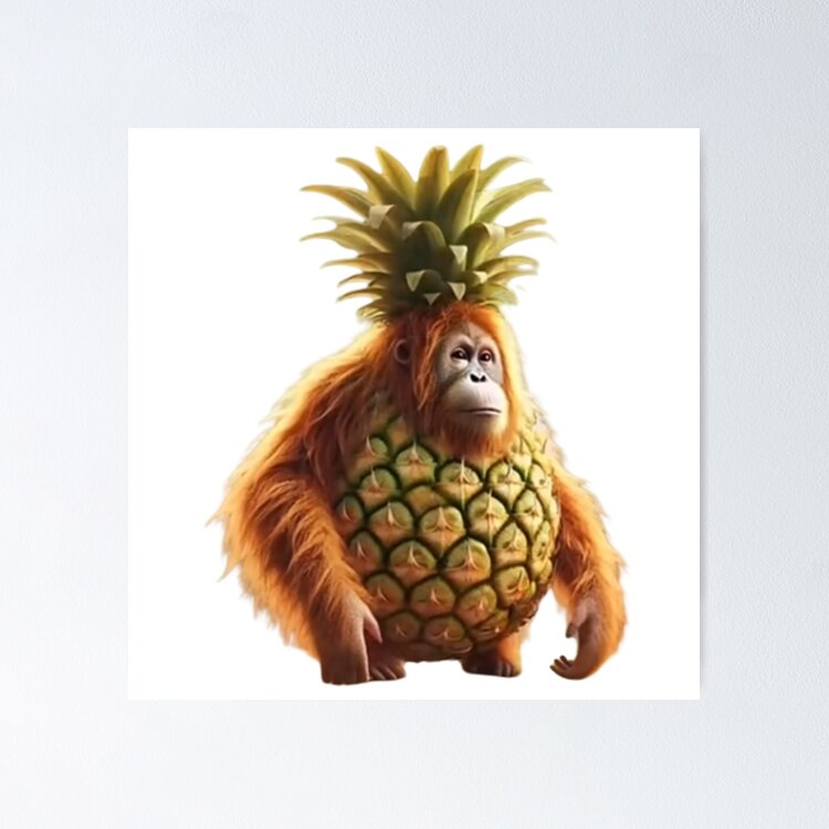 Orangutini Ananasini  Italian Brain Rot Sticker