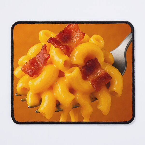 Item preview, Forkful of Mac 'n' Cheese with Bacon – Food Lover's Poster designed and sold by Boombox Theory.