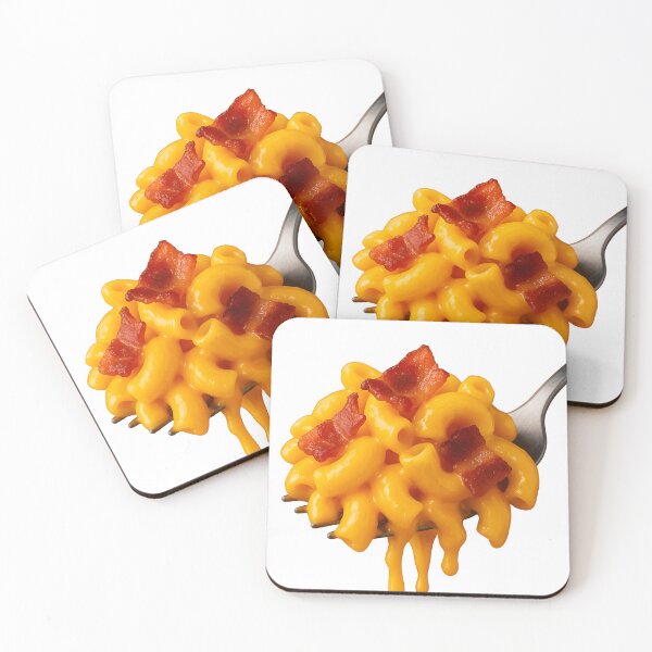 Item preview, Forkful of Mac 'n' Cheese with Bacon – Food Lover's Poster designed and sold by Boombox Theory.