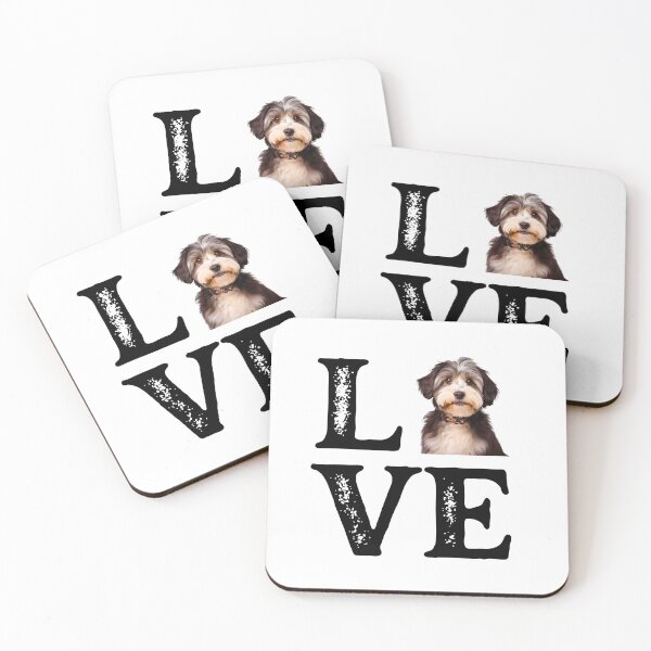 Item preview, LOVE Havanese Dog Face Cute Typography Design designed and sold by Fredster1966.