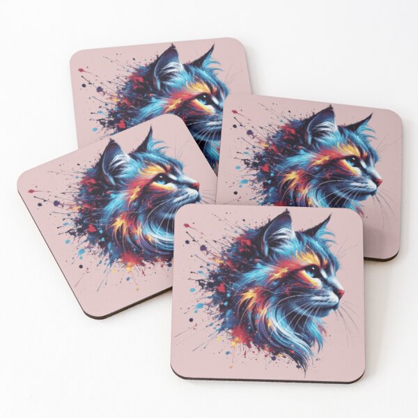 Item preview, Majestic Splash Cat – Vibrant Abstract Watercolor Feline Art designed and sold by MoodCircuit.