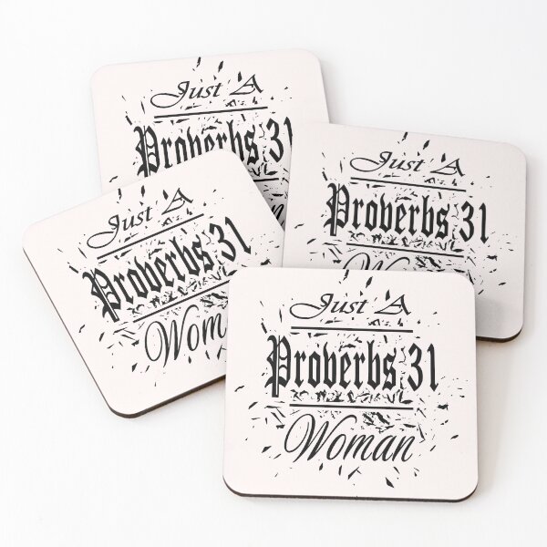 Item preview, Just a Proverbs 31 Woman – Christian Typographic Black Design for Faith-Filled Women  designed and sold by ZechJohnRB.