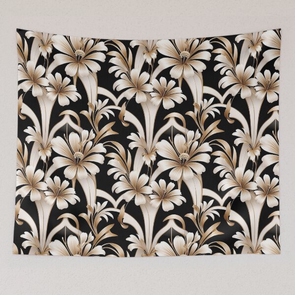 Item preview, Golden Blossoms on Midnight designed and sold by Canvas-Whispers.