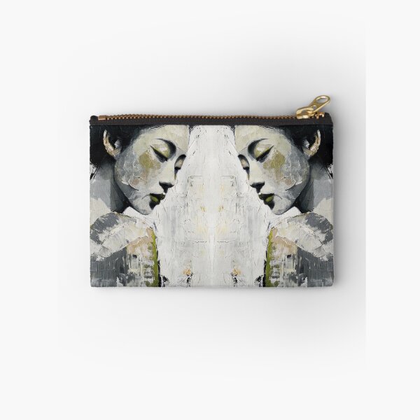 Item preview, Contemplative Geisha – Abstract Oil Portrait designed and sold by caracatita75.
