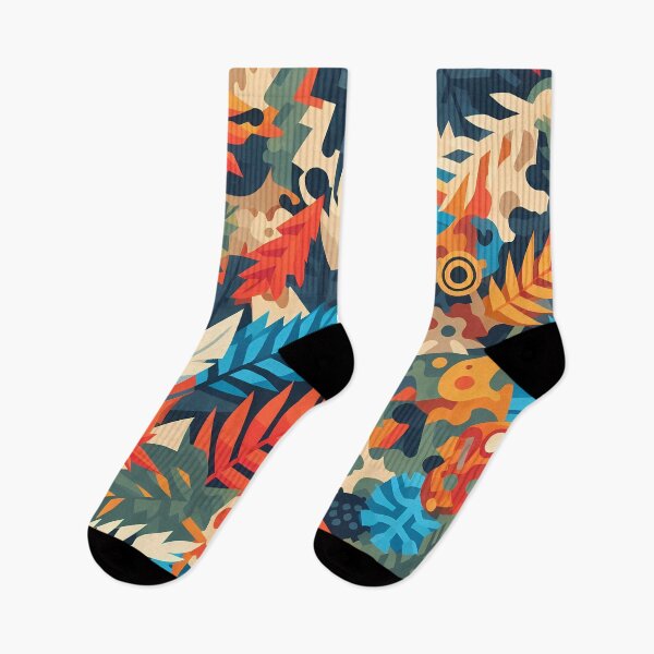 Item preview, Y2K Maximalist Autumn Leaves - Retro Abstract Pattern for Bold Decor & Streetwear designed and sold by JohnnyVillas.