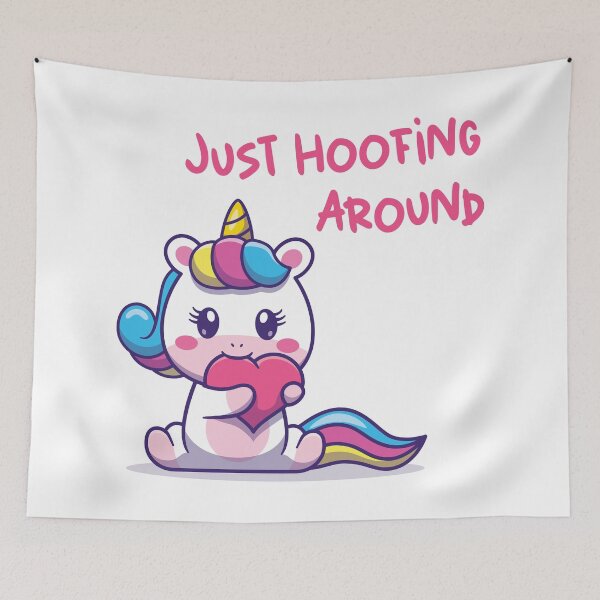 Item preview, Just Hoofing Around cute unicorn designed and sold by Ink_It.