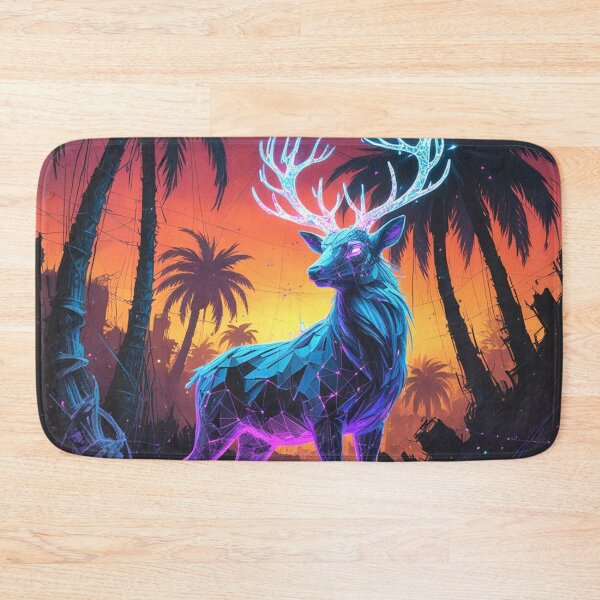 Item preview, Neon Stag in a Fading Digital Forest designed and sold by Blueangelgal.