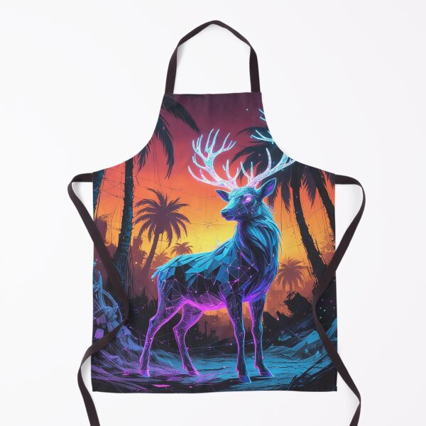 Item preview, Neon Stag in a Fading Digital Forest designed and sold by Blueangelgal.