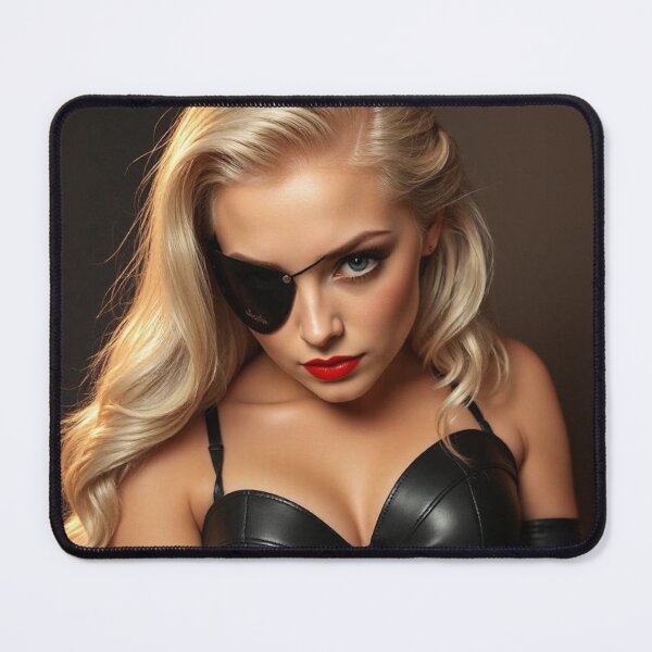 Item preview, Curvy Blonde 1940s Pin Up with Eye Patch designed and sold by MissSaylor.
