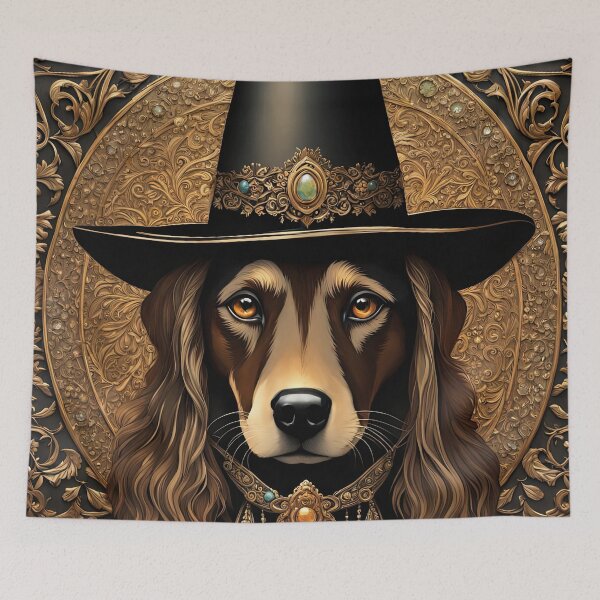 Item preview, Folk Art Puppy Witch designed and sold by Colin Bentham.