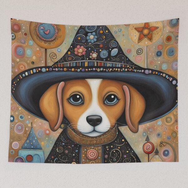 Item preview, Folk Art Puppy Witch designed and sold by Colin Bentham.