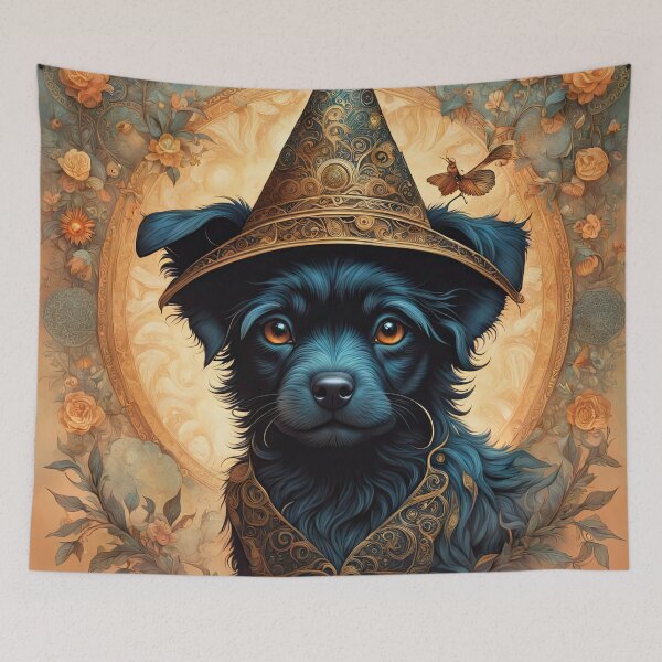 Item preview, Folk Art Puppy Witch designed and sold by Colin Bentham.