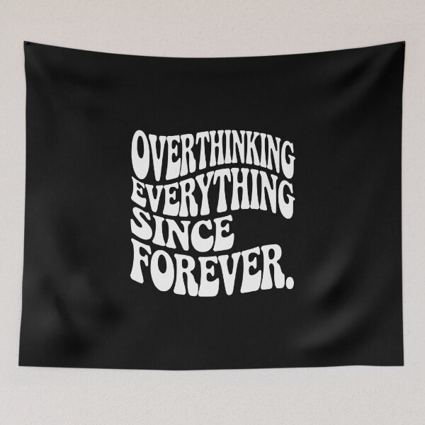 Item preview, Overthinking Psychedelic Typography Artwork designed and sold by Hooodify.