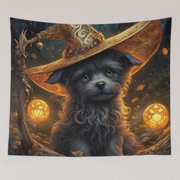 Item preview, Folk Art Puppy Witch designed and sold by Colin Bentham.