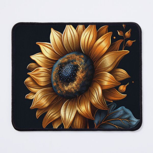 Item preview, Golden and Blue Sunflower and Butterflies designed and sold by MargaretWiktor.