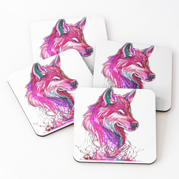 Item preview, Vibrant Neon Wolf with Splash Effects designed and sold by Dawud Manzoor.