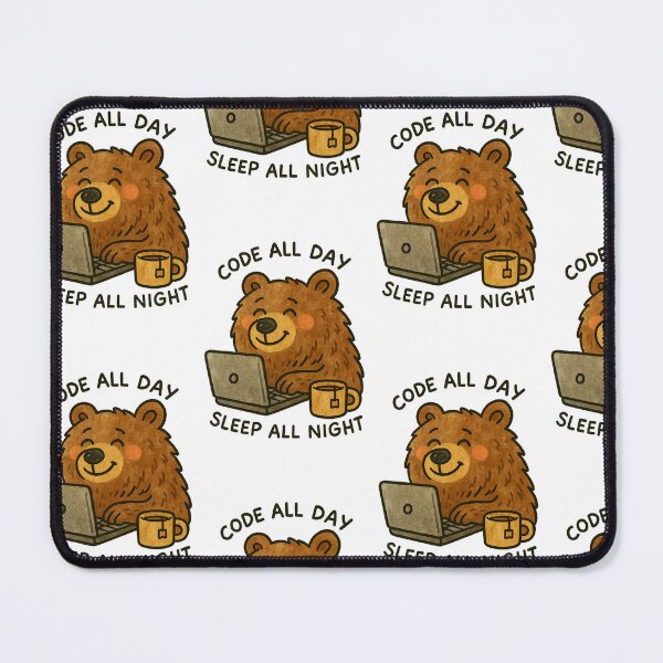 Item preview, Cozy Coding Bear designed and sold by lhelbling.