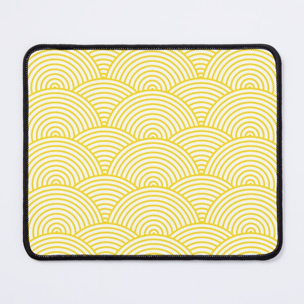 Item preview, Yellow chinese geometric pattern. Curve nautical asian ornament. Abstract circle lines designed and sold by Remioni.