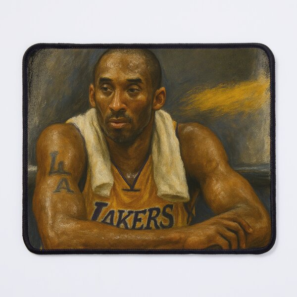 Item preview, Kobe Bryant 81 Point Game Lakers Art – Mamba Legacy Bench Portrait designed and sold by VintageVibes Co..