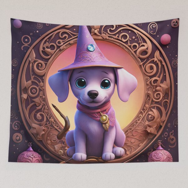 Item preview, Folk Art Puppy Witch designed and sold by Colin Bentham.