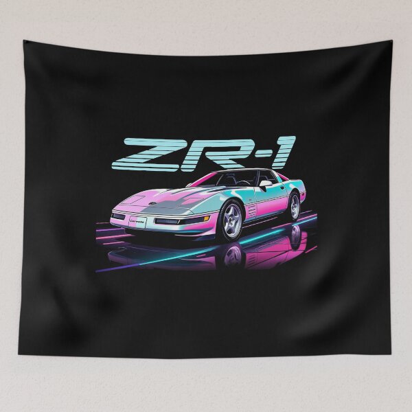 Item preview, C4 ZR-1 Corvette – Retro Neon Supercar Art designed and sold by TheArtOfCar.