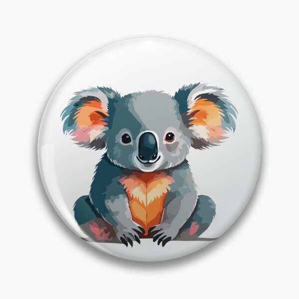 Item preview, Koala bear (Phascolarctos cinereus) cute cartoon koala bear watercolor designed and sold by Danler.