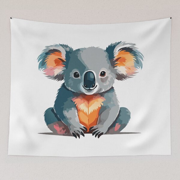 Item preview, Koala bear (Phascolarctos cinereus) cute cartoon koala bear watercolor designed and sold by Danler.