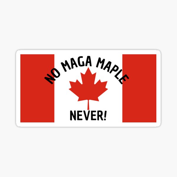 Vista previa del artículo con la obra «¡NO MAGA MAPLE NUNCA!», diseñado y vendido por Qzmet.