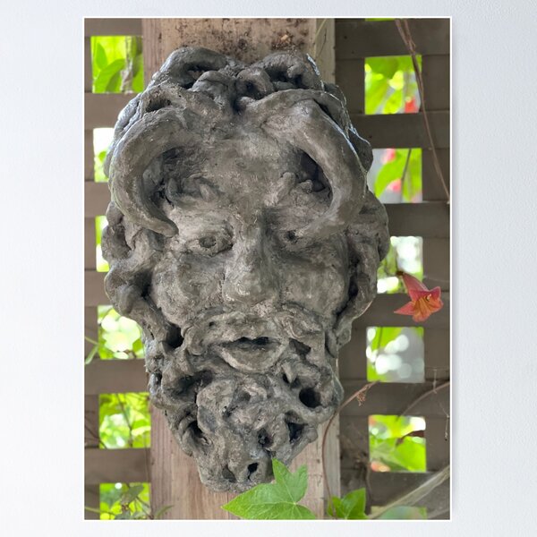 Item preview, Satyr mask sculpture in cement  designed and sold by roflinn.