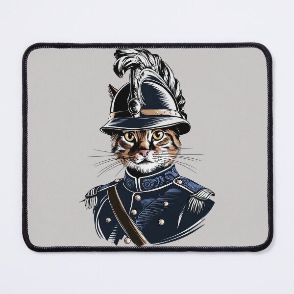 Item preview, cat dressed in military uniform designed and sold by 123ks.