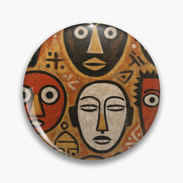 Item preview, Ethnic African pattern in warm colors designed and sold by BoBiloArt.