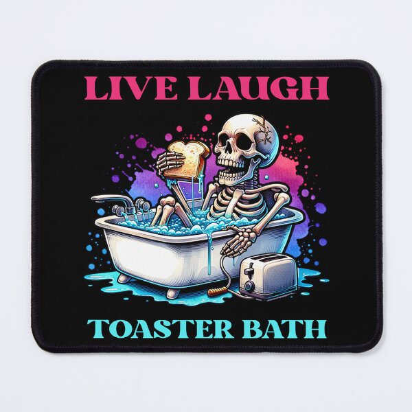 Item preview, Live Laugh Toaster Bath Funny -  Skeleton designed and sold by EnchantedOwl.