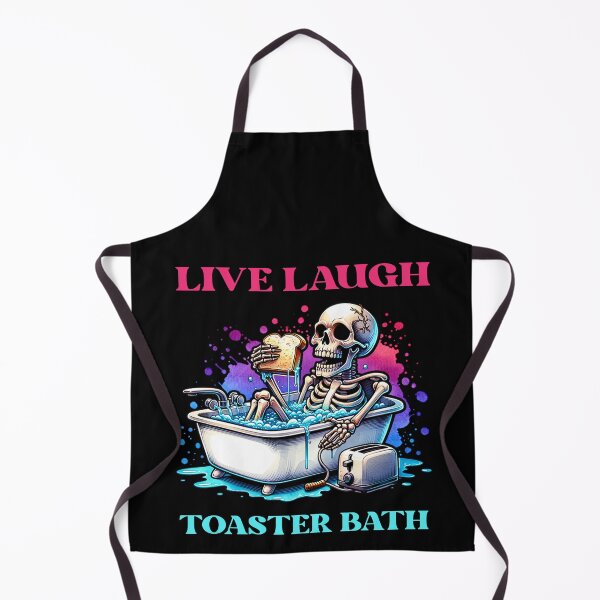 Item preview, Live Laugh Toaster Bath Funny - Skeleton designed and sold by EnchantedOwl.