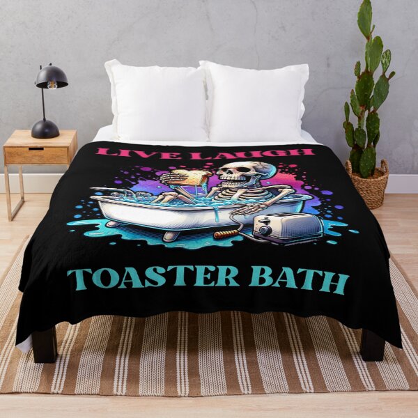 Item preview, Live Laugh Toaster Bath Funny - Skeleton designed and sold by EnchantedOwl.