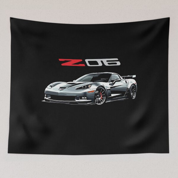Item preview, C6 Z06 Corvette – Silver American Supercar Art designed and sold by TheArtOfCar.