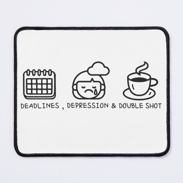 Item preview, Deadlines, Depression & Double Shot – Funny Freelancer Coffee Design designed and sold by Honominu.