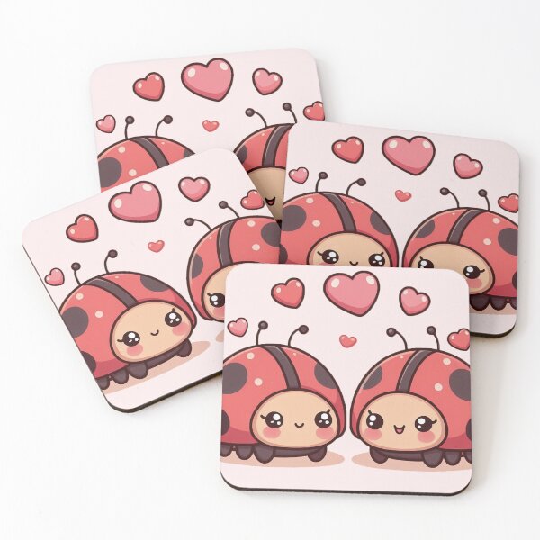 Item preview, LoveBugs Cute Kawaii Ladybugs in Love designed and sold by Dopamine Glitch.