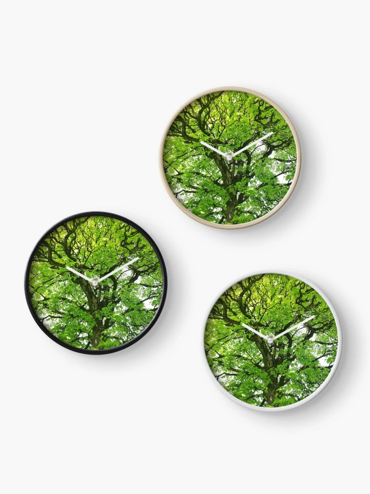 Thumbnail 3 of 4, Clock, Spring green tree designed and sold by esvb.