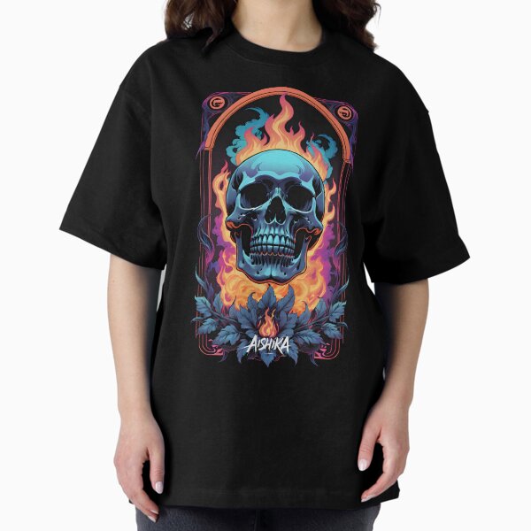Item preview, Floral Fire Skull designed and sold by Aishika.
