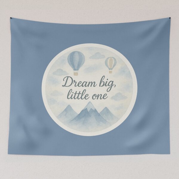 Item preview, Dream Big – Watercolor Mountains and Hot Air Balloons Design designed and sold by GusiaTreasures.