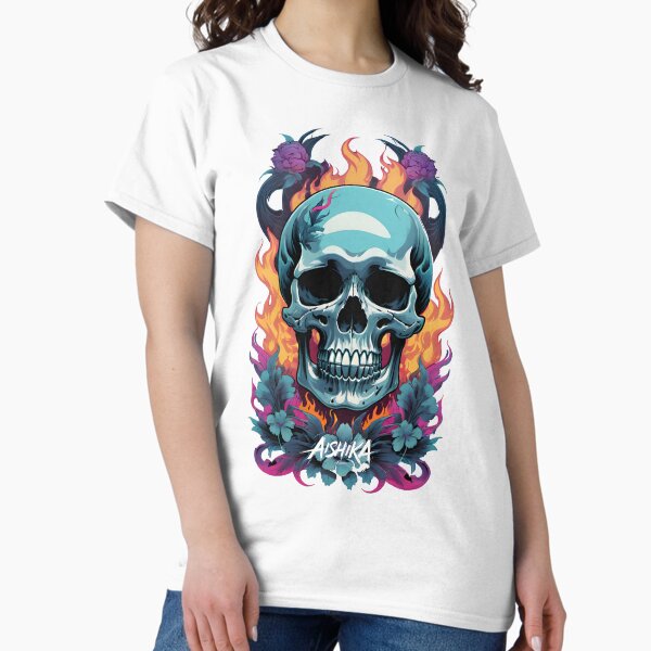Item preview, Floral Fire Skull designed and sold by Aishika.