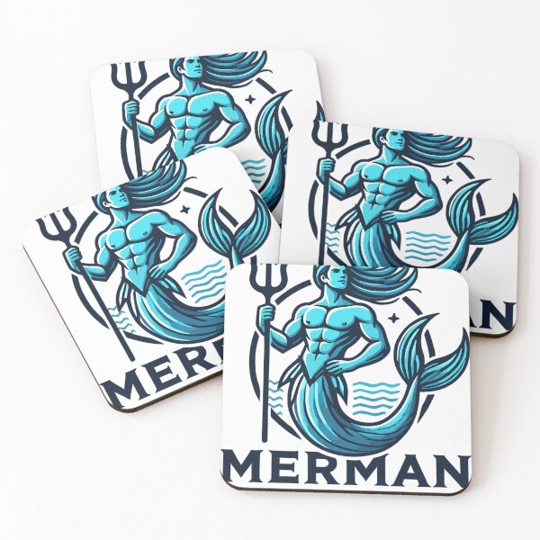 Item preview, Merman Power – Myth meets Muscle | Stylish merman design designed and sold by OverNickles194.