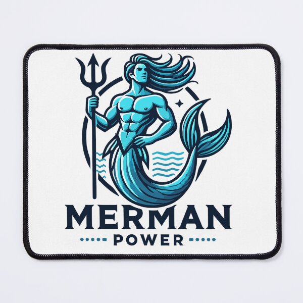 Item preview, Merman Power – Myth meets Muscle | Stylish merman design designed and sold by OverNickles194.