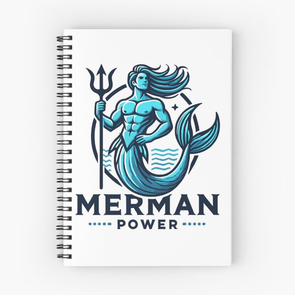 Item preview, Merman Power – Myth meets Muscle | Stylish merman design designed and sold by OverNickles194.