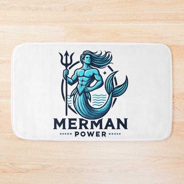 Item preview, Merman Power – Myth meets Muscle | Stylish merman design designed and sold by OverNickles194.