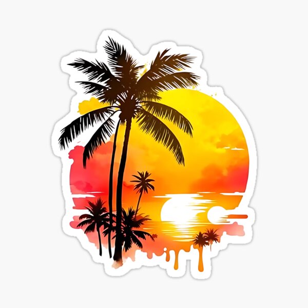 Item preview, Sunset Serenity Palms designed and sold by Evo Desings.