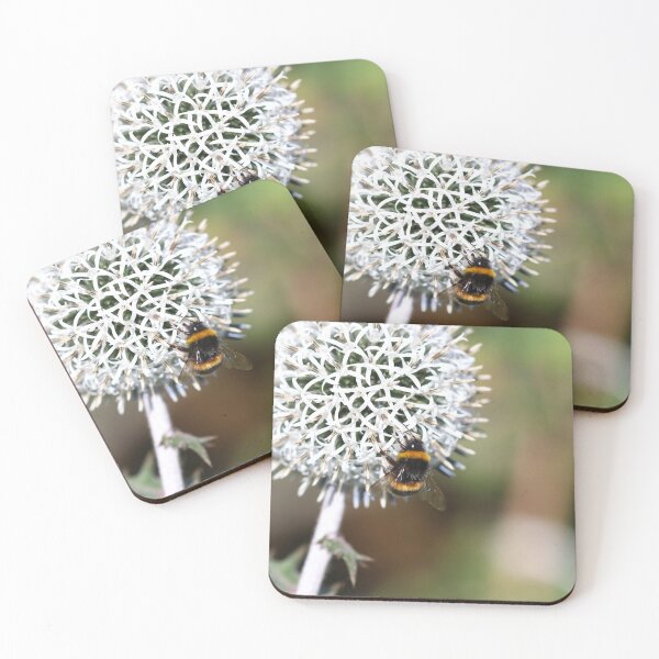 Item preview, Bumblebee on globe thistle designed and sold by GreyFeatherPhot.